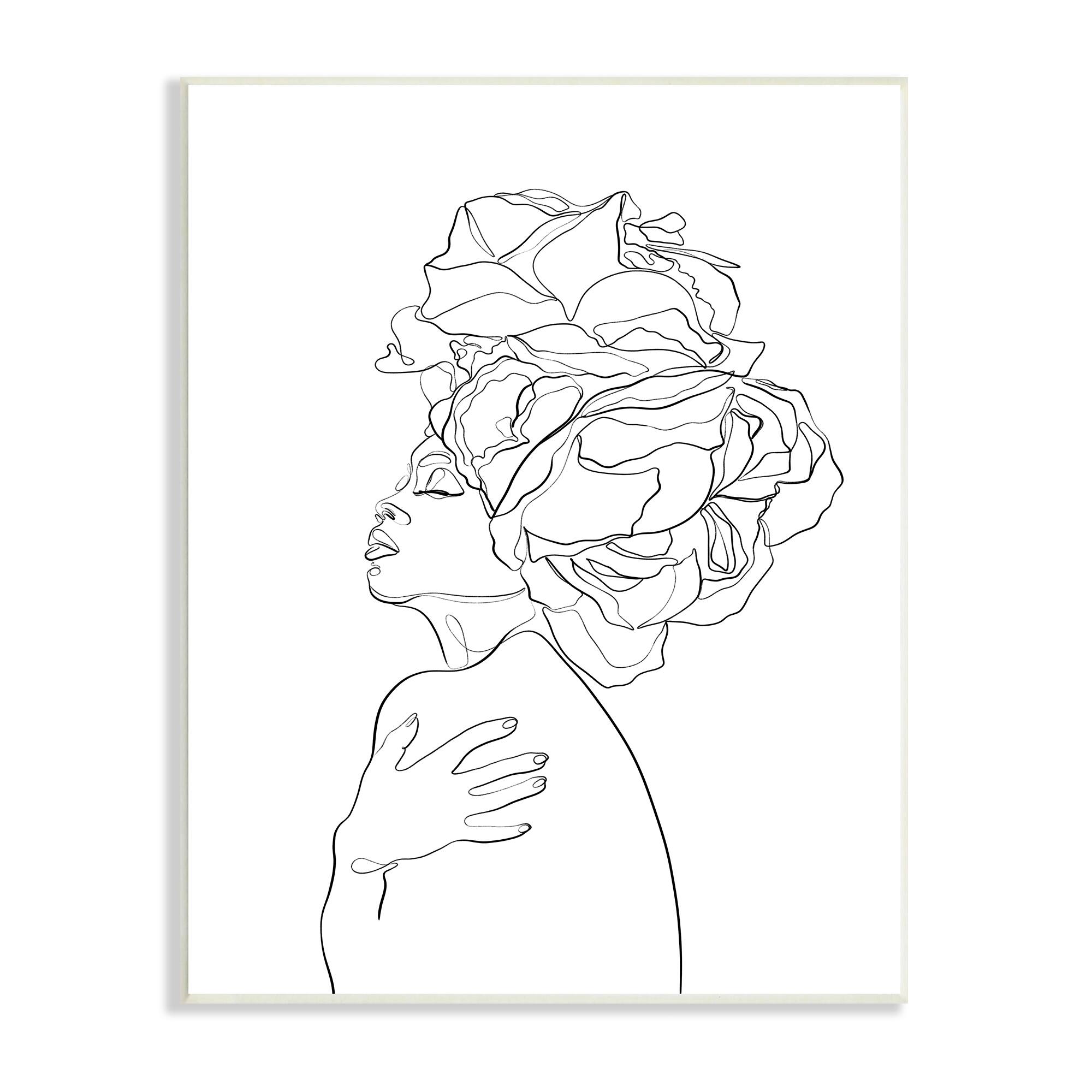 Stupell Industries Woman Slouching with Headwrap Wall Plaque